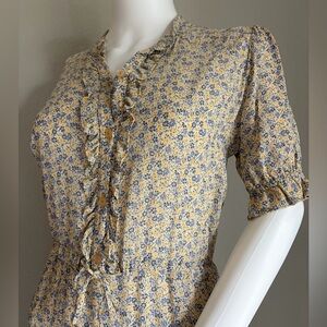 Christy Dawn The Elle Dress in Lilac and Lemon. Cottagecore, milkmaid, Easter